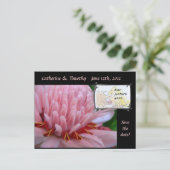 De datum waarop de Briefkaarten op de bruiloft wor (Staand voorkant)