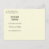 De datum waarop het huwelijk wordt gesloten opslaa aankondigingskaart (Achterkant)