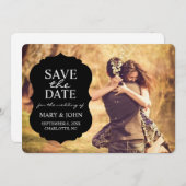 De datumaankondiging opslaan | Crest De datum opsl Save The Date (Voorkant / Achterkant)