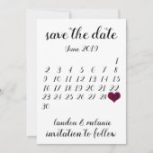 De datumagenda opslaan kaart (Voorkant)