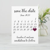 De datumagenda opslaan kaart (Staand voorkant)