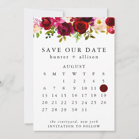 De datumagenda opslaan save the date (Voorkant)