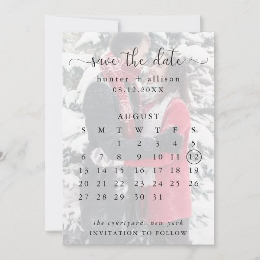De datumagenda opslaan save the date (Voorkant)