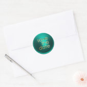 De datumenvelopzegel opslaan ronde sticker (Envelop)