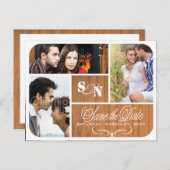  de datumfoto opslaan aankondigingskaart (Voorkant / Achterkant)