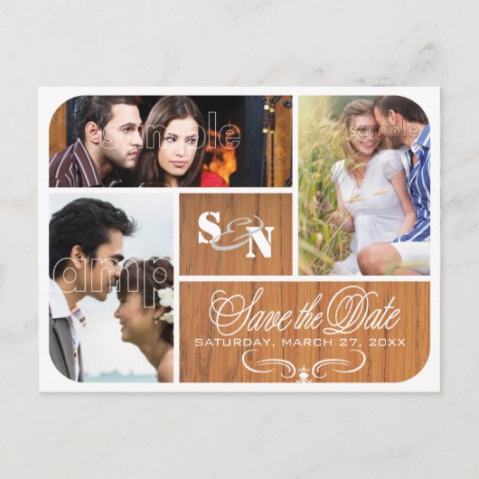  de datumfoto opslaan aankondigingskaart (Voorkant)