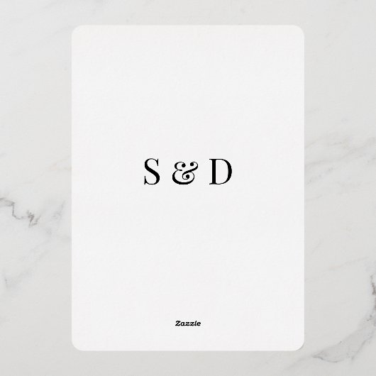 De datumfoto opslaan folie uitnodiging (Achterkant)