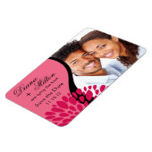 De datumfoto opslaan | Roze fuschia Magneet (Linkerzijde)