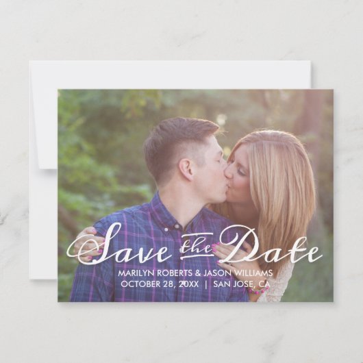 De datumfoto opslaan save the date (Voorkant)