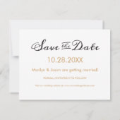 De datumfoto opslaan save the date (Achterkant)