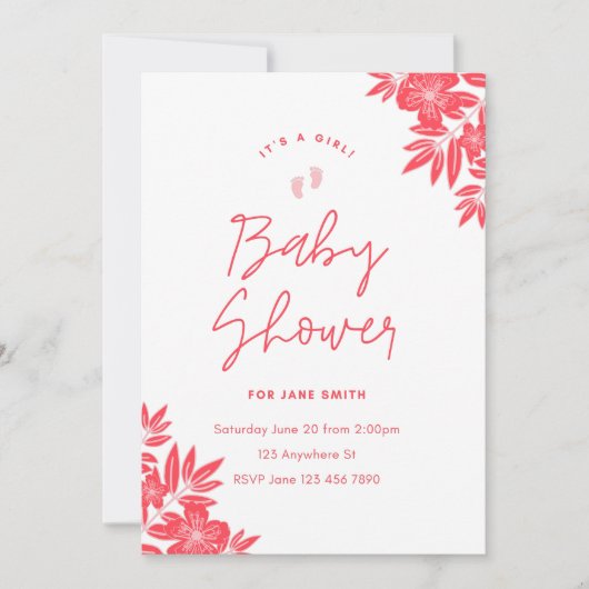 De datumkaart opslaan( baby shower) save the date (Voorkant)