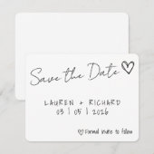 De datumkaart opslaan save the date (Voorkant / Achterkant)