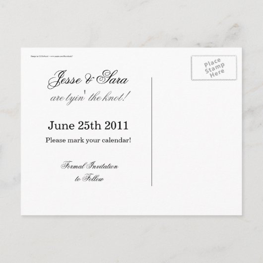 De datumkaarten en BRIEFKAARTEN opslaan (Achterkant)