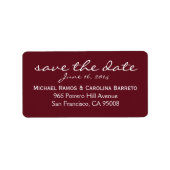 De datumlabels opslaan - Wine Etiket (Voorkant)