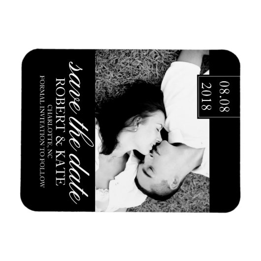 De datummagneet opslaan | De datumfoto opslaan Magneet (Horizontaal)