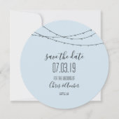 De datumtekenreekslichten opslaan save the date (Voorkant)