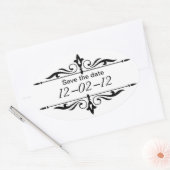 De datumticker opslaan ovale sticker (Envelop)