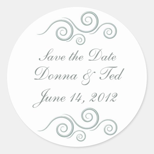 De datumticker opslaan ronde sticker (Voorkant)