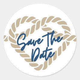 De datumticker opslaan ronde sticker