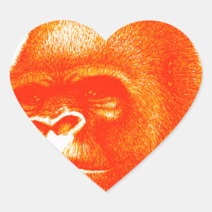 DE DAWN GORILLA HART STICKER