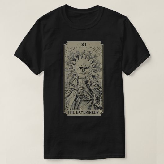 De Daydrinker  Tarot-Kaart T-shirt (Design voorkant)