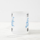 De de Blauwe T-shirts en Giften van de totaal Matglas Koffiemok (Center)