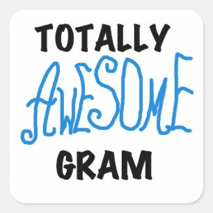De de Blauwe T-shirts en Giften van het totaal Vierkante Sticker