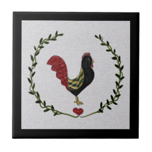 De de decoratieve VolksHaan van de Kunst en Tegel Tegeltje