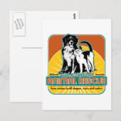 De de dierlijke Hond en Kat van de Redding Briefkaart (Voorkant / Achterkant)