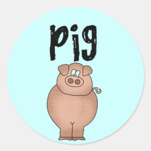 De de Dierlijke T-shirts en Giften van de Ronde Sticker