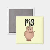 De de Dierlijke T-shirts en Giften van de varkensf Magneet (Voorkant / Achterkant)