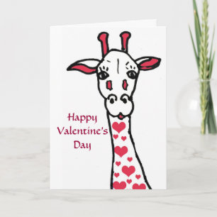 De de gelukkige Giraffe van de Valentijnsdag en Feestdagen Kaart