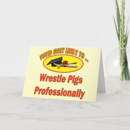 De de grappige T-shirts en Giften van Afstuderen Kaart (Voorkant)