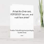 De de groetenkaart van het Dodo Kaart (Achterkant)