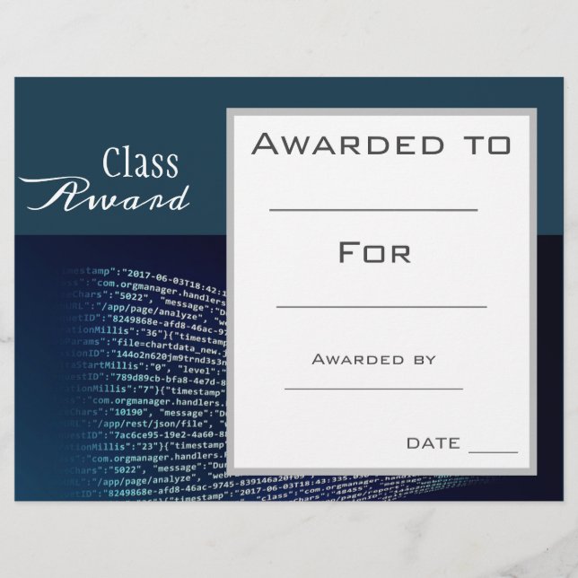 De de gunningscodage van de klasse en technologieo (Voorkant)