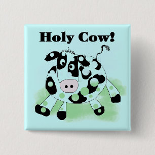 De de heilige T-shirts en Giften van de Koe Vierkante Button 5,1 Cm