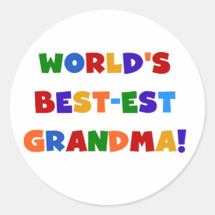 De de Heldere T-shirts en Giften van de Oma van Ronde Sticker