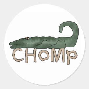 De de KrokodilleT-shirts en Giften van Chomp Ronde Sticker