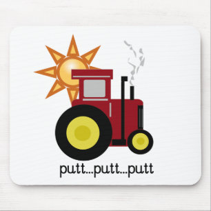 De de rode T-shirts en Giften van de Tractor van Muismat