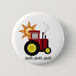 De de rode T-shirts en Giften van de Tractor van Ronde Button 5,7 Cm