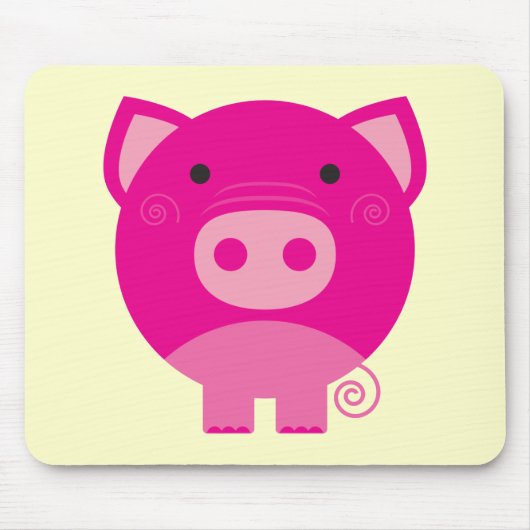 De de roze T-shirts en Giften van het Varken Muismat (Voorkant)