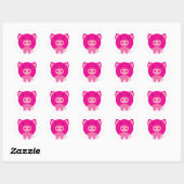De de roze T-shirts en Giften van het Varken Ronde Sticker (Vel)