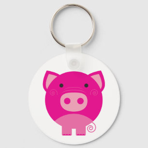 De de roze T-shirts en Giften van het Varken Sleutelhanger