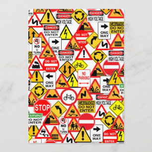 De de signaaluitnodiging van het verkeer - pas aan kaart