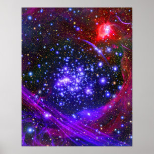 De de stercluster van Arches diep binnen de hub Poster