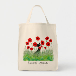 De de teruggetrokken Papavers en Kat van de Tote Bag