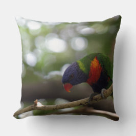 de de tijgerdruk van de papegaaivogel kussen