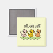 De de zingende T-shirts en Giften van Katten Magneet (Voorkant / Achterkant)