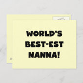 De de zwarte T-shirts en Giften van Nanna van het Briefkaart (Voorkant / Achterkant)