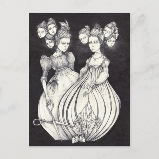 De Deadlock Sisters en de Nightbird Briefkaart (Voorkant)